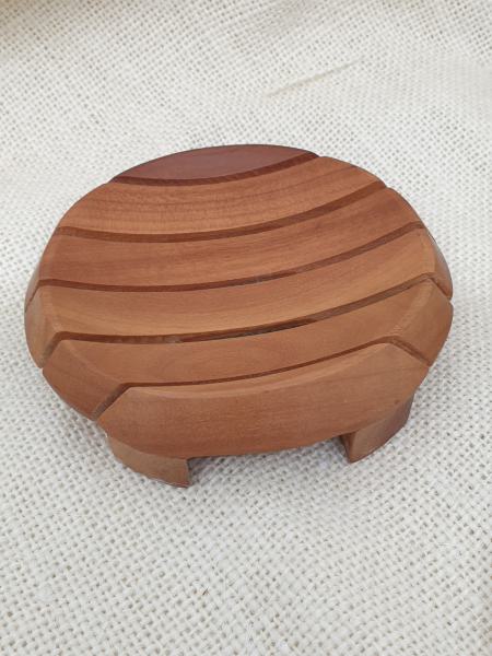 Wooden Soap Dish - round